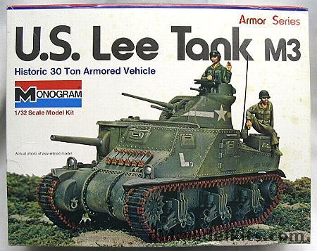 Monogram 1/32 US Lee Tank M3 with Diorama Instructions -  USA / Soviet / British Versions, 7536 plastic model kit